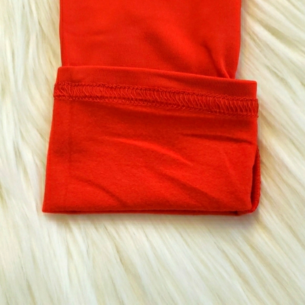 New Red Long Sleeves Cozy Square Neck Bodysuit - Picture 6 of 8